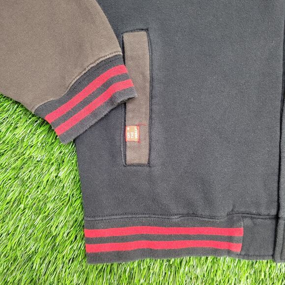 VANS Varsity Snap Hoodie Jacket Medium 22x25 Colorblock Cropped - Picture 14 of 14